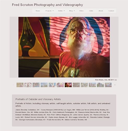 screenshot of Fred Scruton Photography